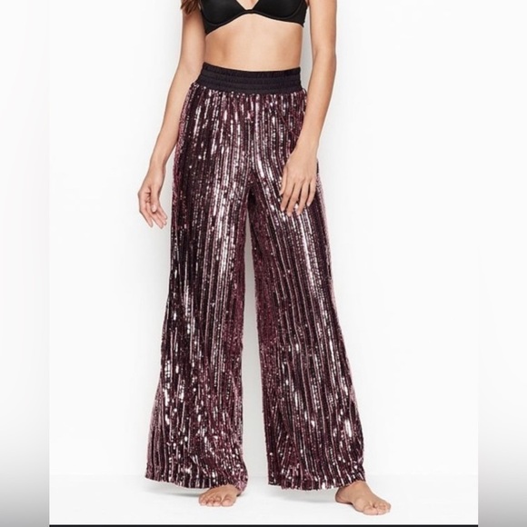 Victoria's Secret Other - VICTORIA Secret Pink & Black Sequin Pyjama Pants
